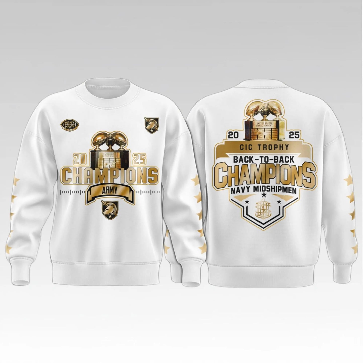 2025 Army Black Knights Back To Back Champions Sweatshirt Bigfirefashion