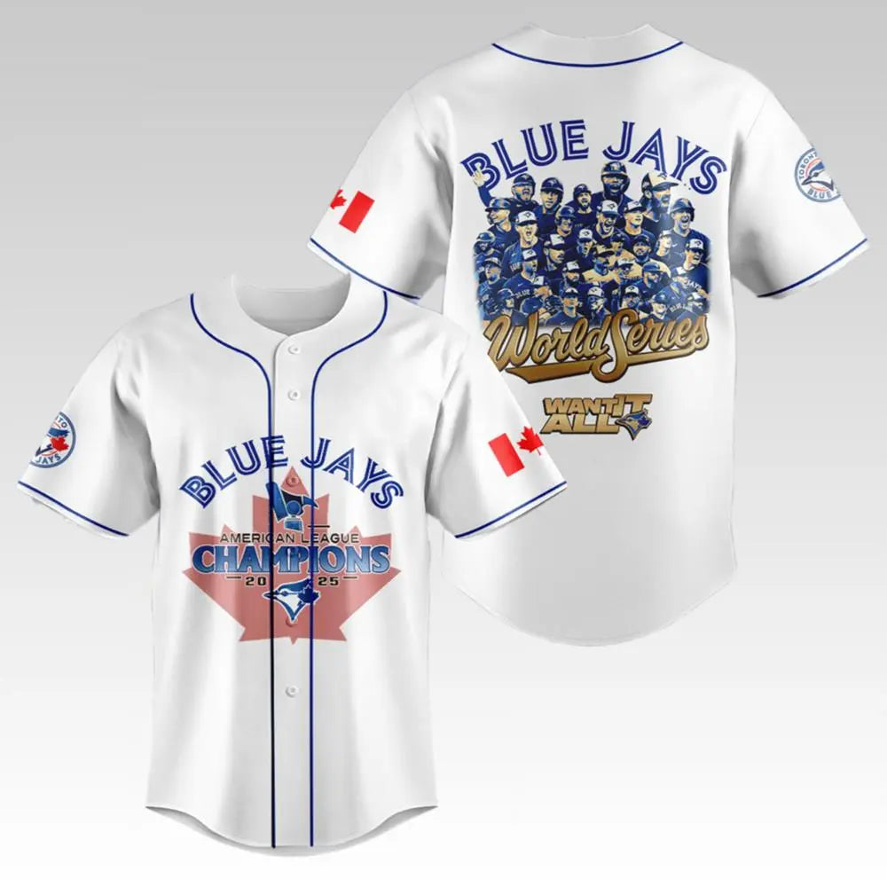 2025 Blue Jays American League Champion World Series Jersey - Bigfirefashion