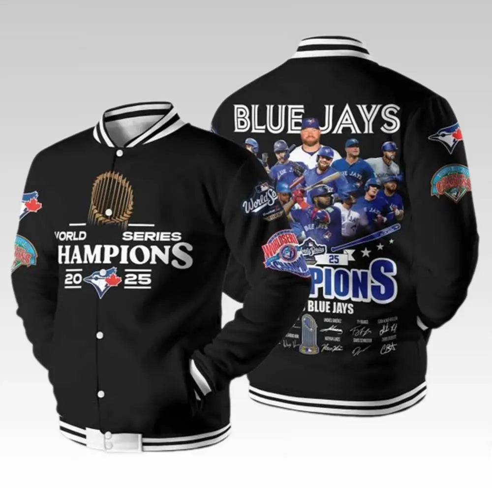 2025 Blue Jays World Series Champions Baseball Jacket - Bigfirefashion