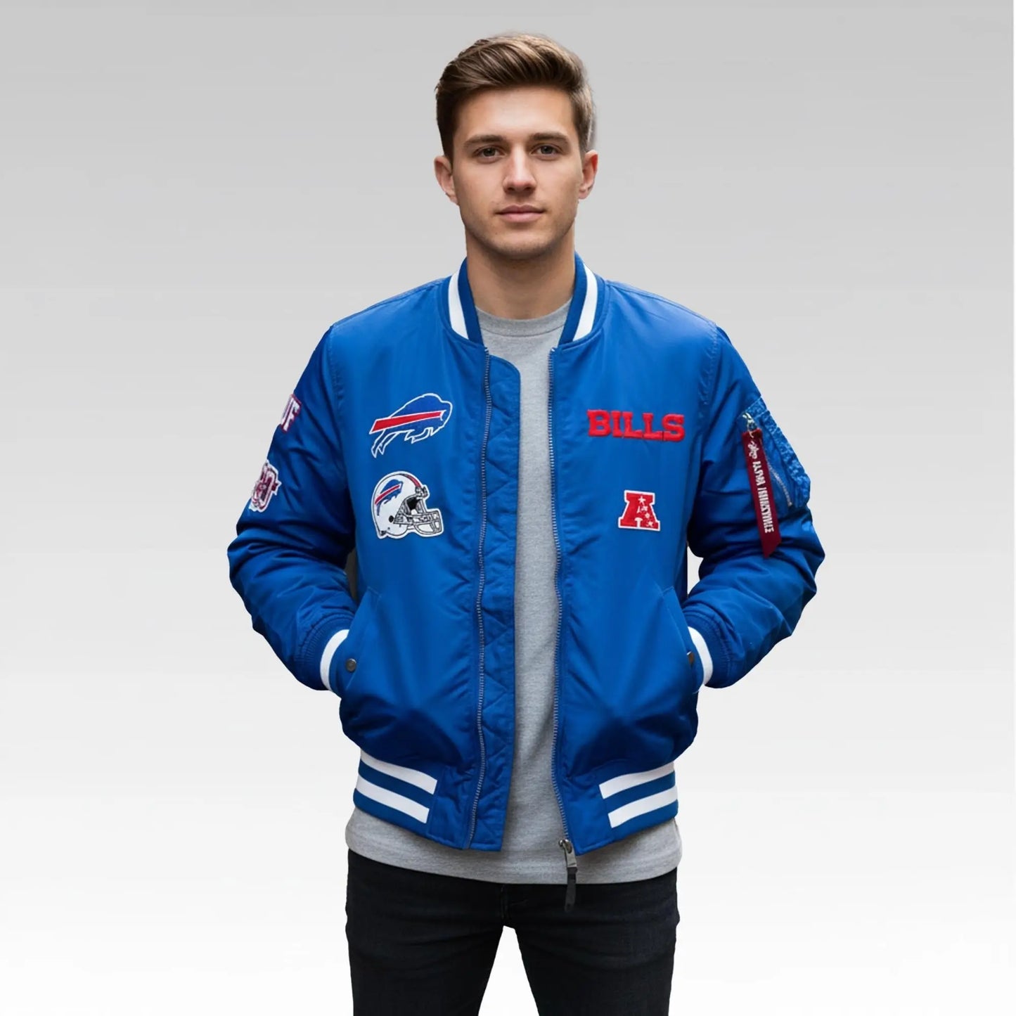 2025 Buffalo Bills Reversible Bomber Jacket Bigfire Fashion