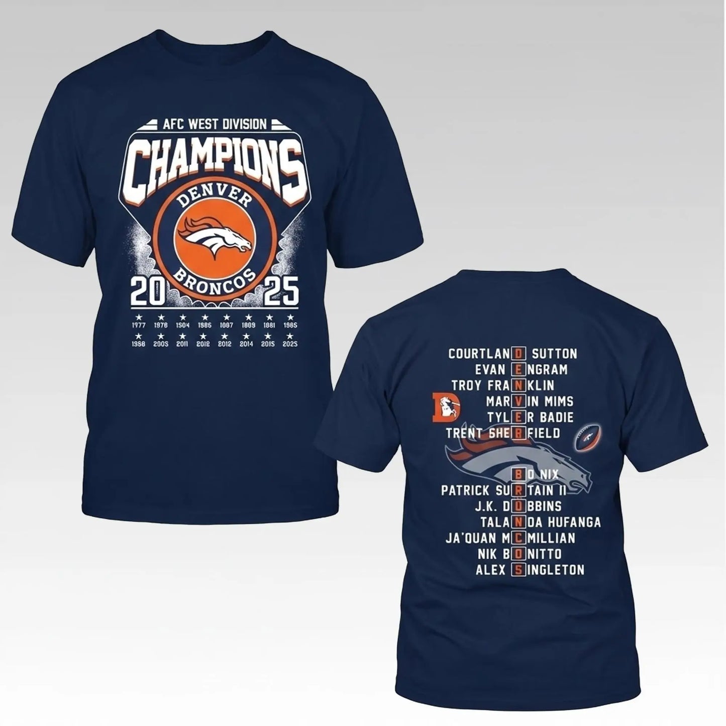 2025 Denver Broncos AFC West Division Champions Shirt Bigfire Fashion