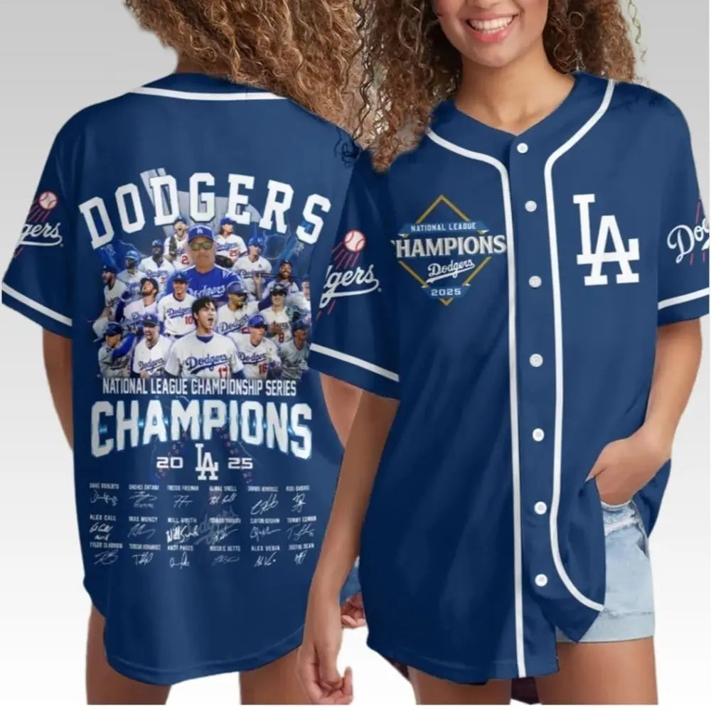 2025 Los Angeles Dodgers National League Champions Jersey - Bigfirefashion