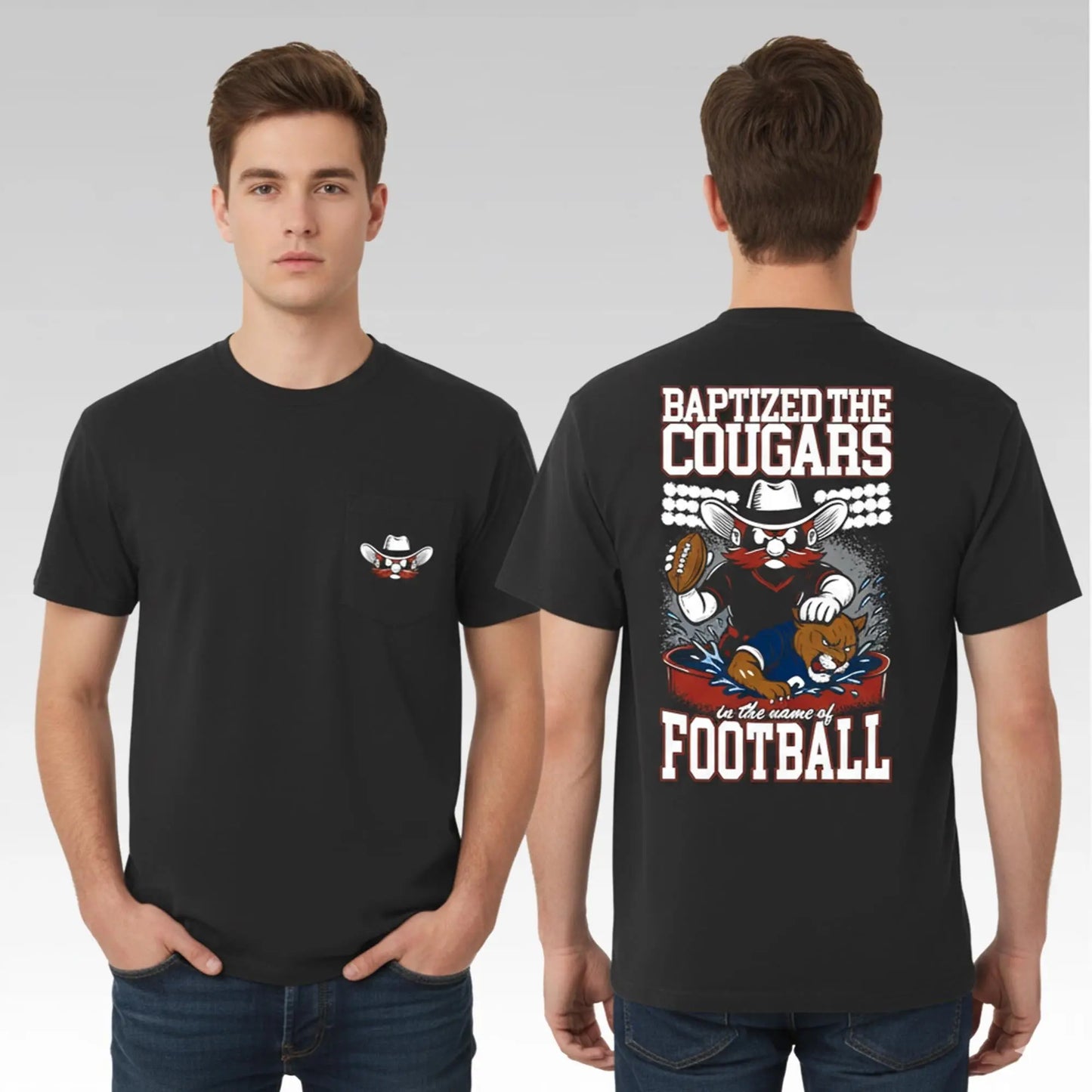 2025 Texas Tech Red Raiders Baptized The Cougars In The Name Of Football Shirt - Bigfirefashion
