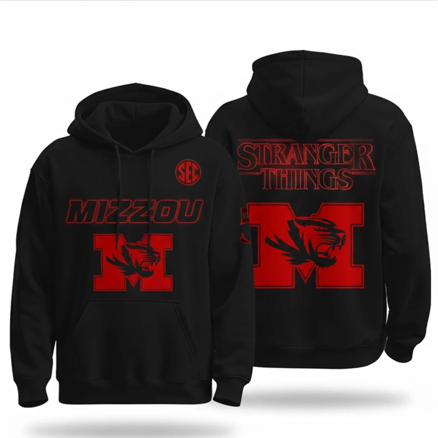2026 Mizzou Tigers SEC Stranger Things Hoodie Bigfirefashion