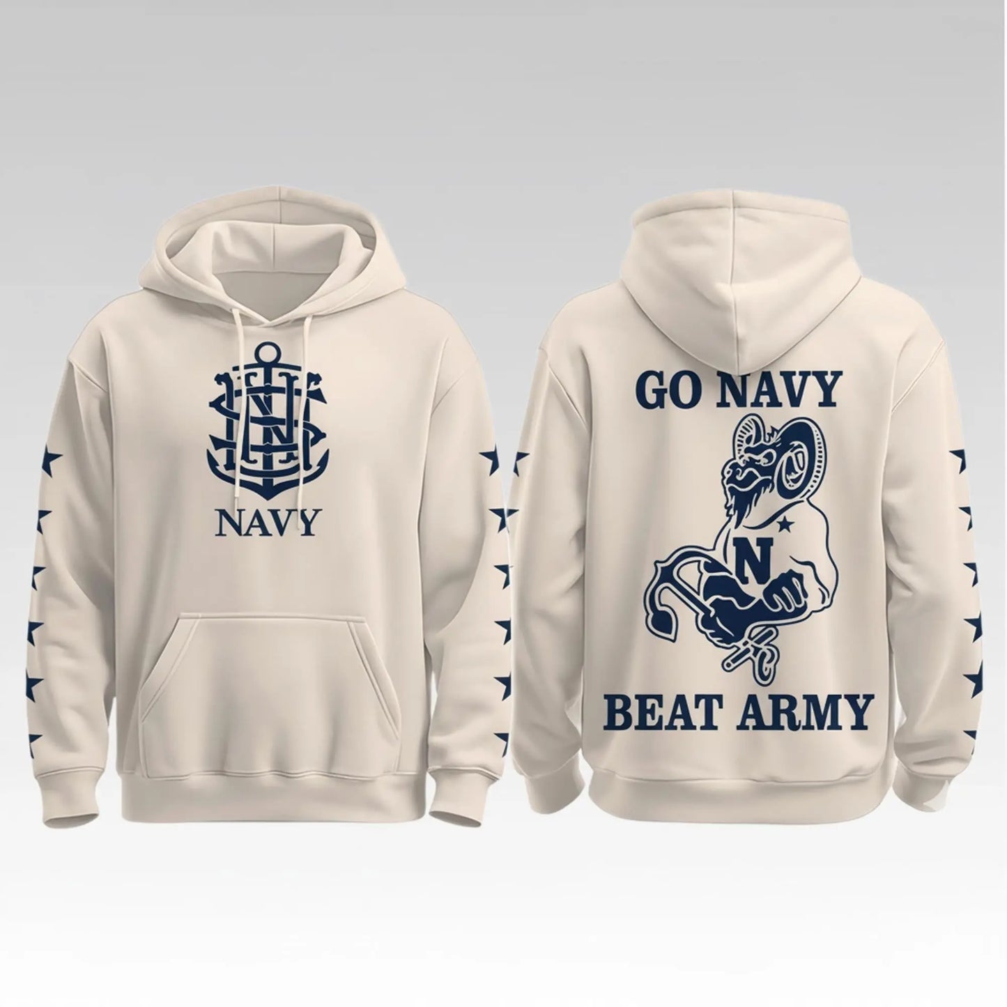 2026 Navy Midshipmen Go Navy Goat Beat Army Hoodie