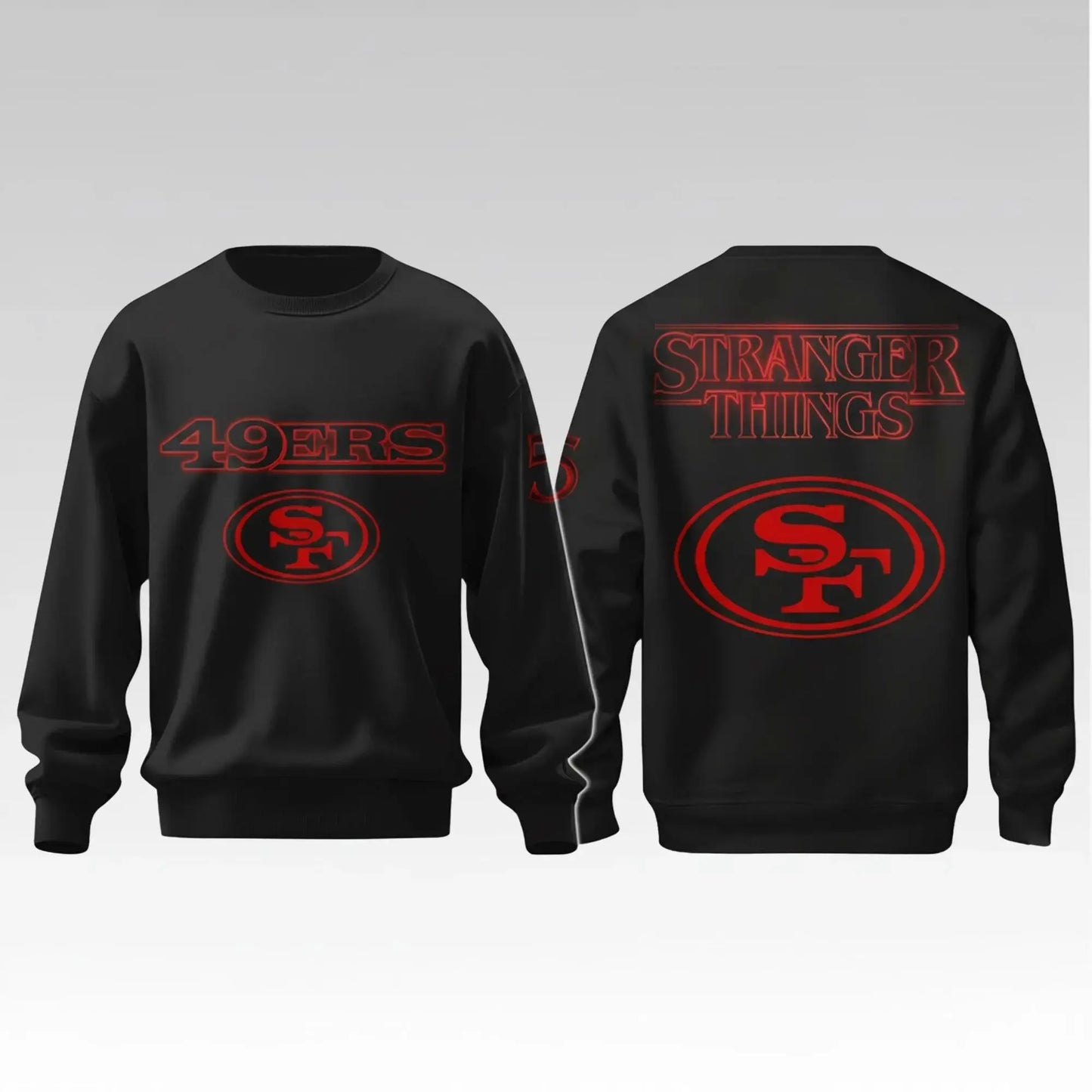 2026 SF 49Ers Stranger Things Hoodie Bigfirefashion