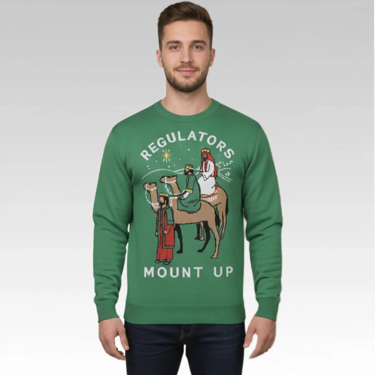 Cemeterybby Regulators Mount Up Christmas Ugly Sweater Bigfirefashion