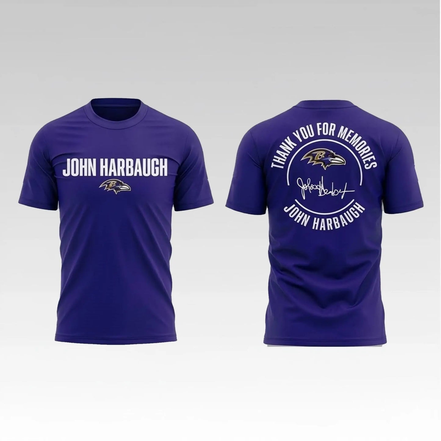 John Harbaugh Thank You For Memories Singature Shirt Bigfirefashion