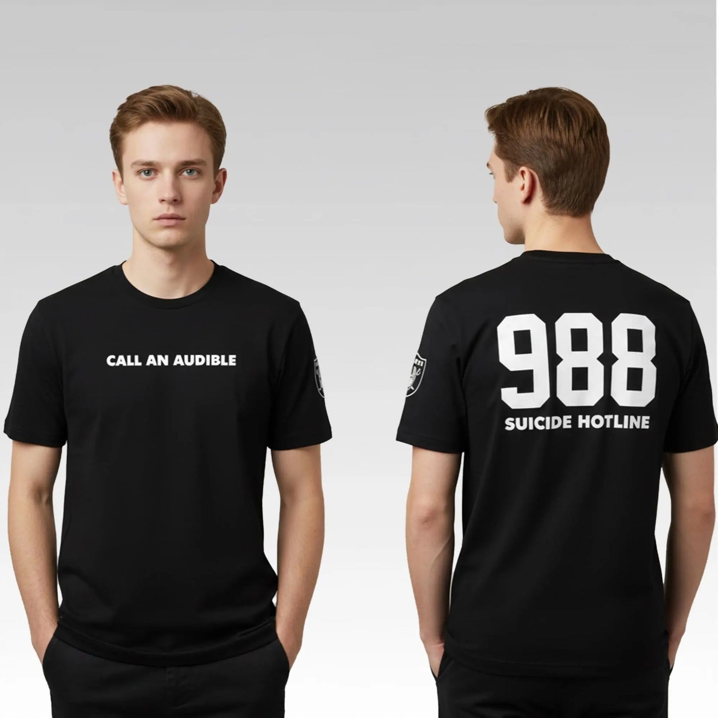 Raiders Maxx Crosby Call All Audible 988 Suicide Hotline Shirt - Bigfirefashion
