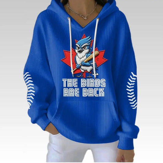 2025 Blue Jays The Birds Are Back Hoodie - Bigfirefashion