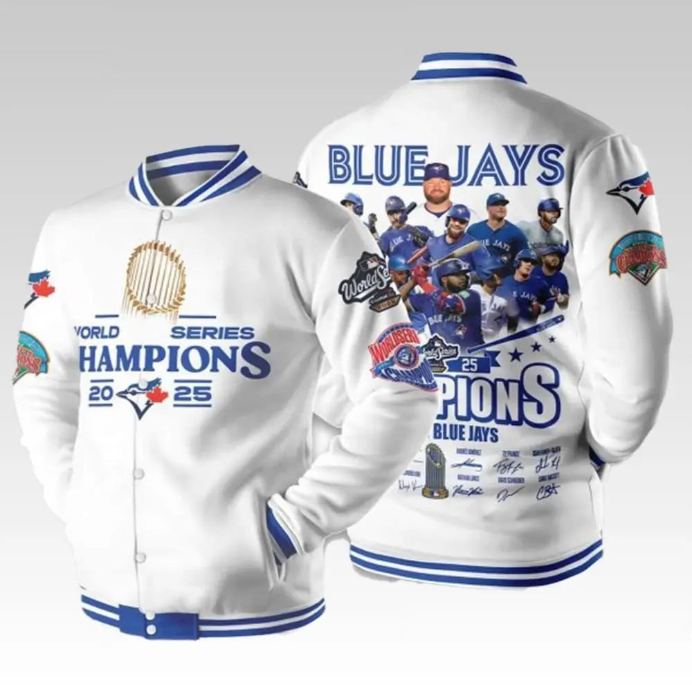 2025 Blue Jays World Series Champions Baseball Jacket - Bigfirefashion
