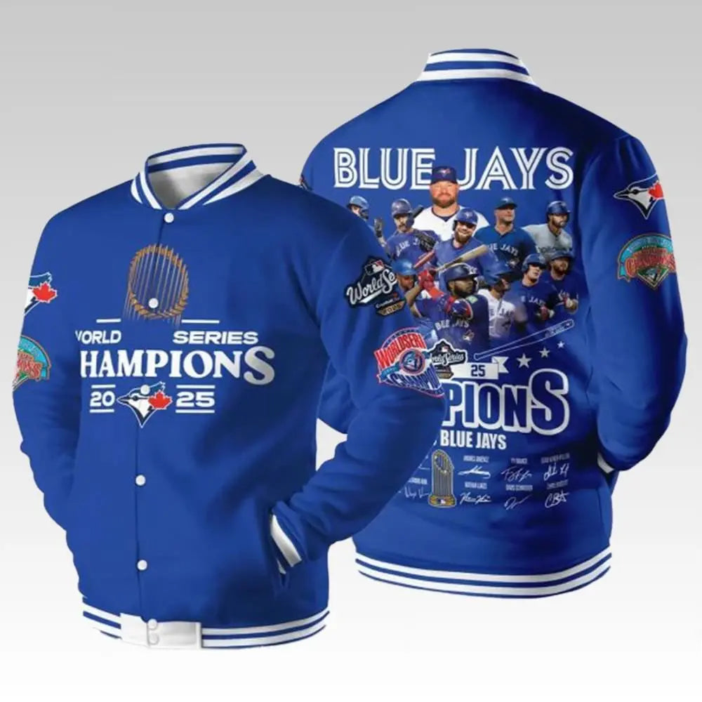 2025 Blue Jays World Series Champions Baseball Jacket - Bigfirefashion