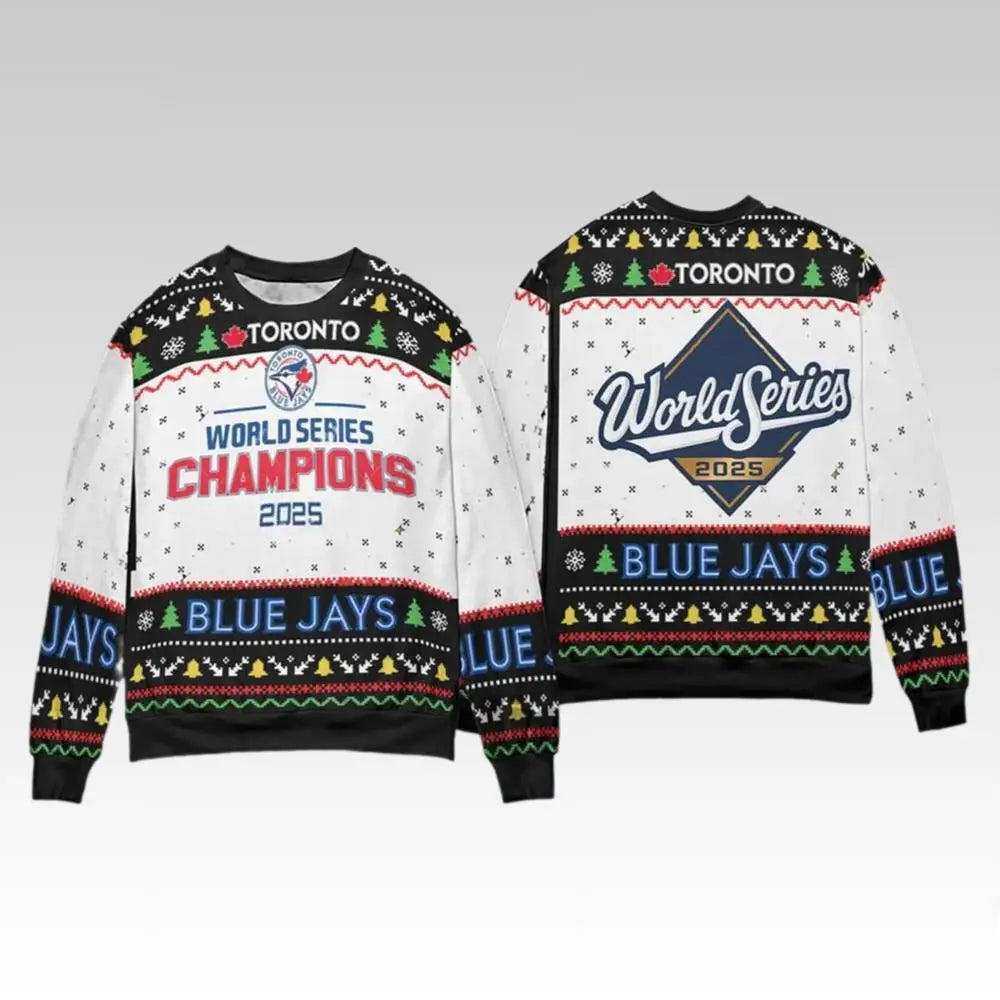 2025 Blue Jays World Series Champions Sweater Ugly Christmas - Bigfirefashion