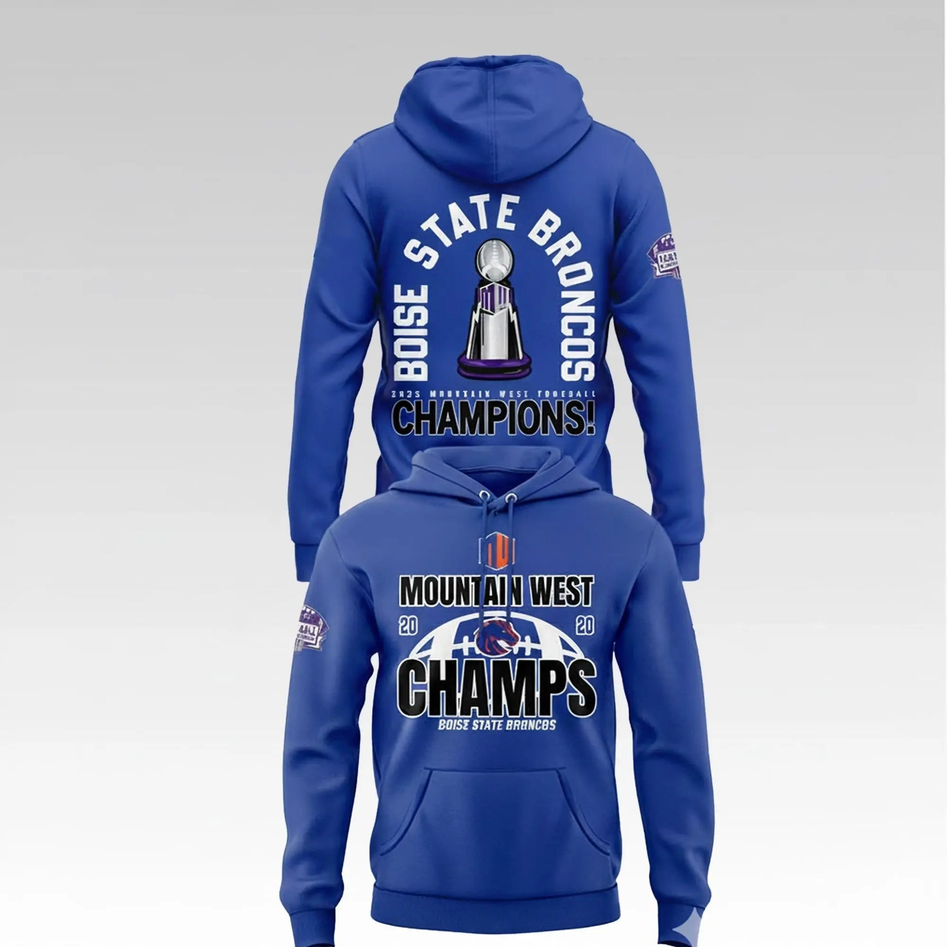2025 Boise State Broncos Champions Mountain West Football Hoodie Bigfirefashion
