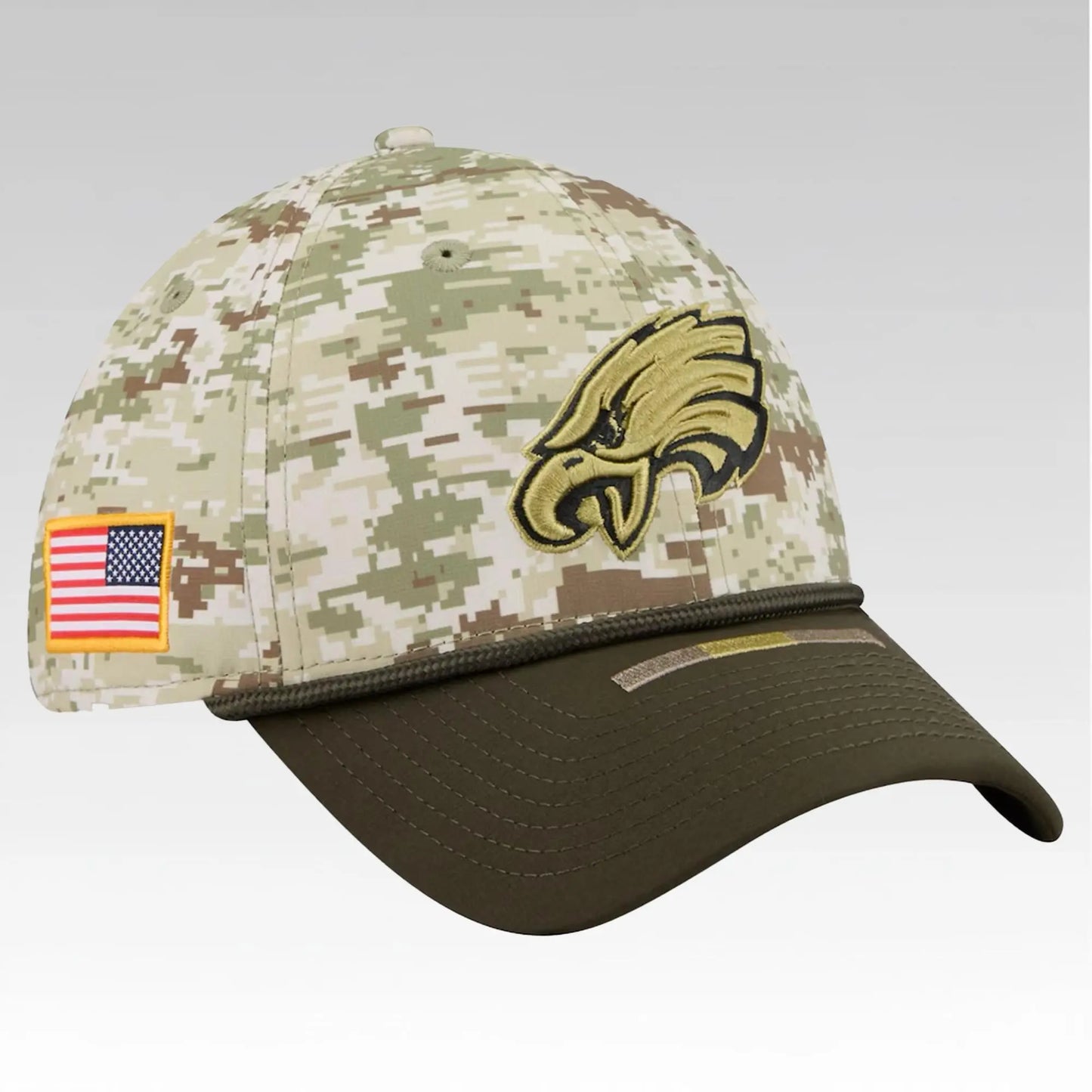 2025 Camo Philadelphia Eagles Salute To Service Hat - Bigfirefashion