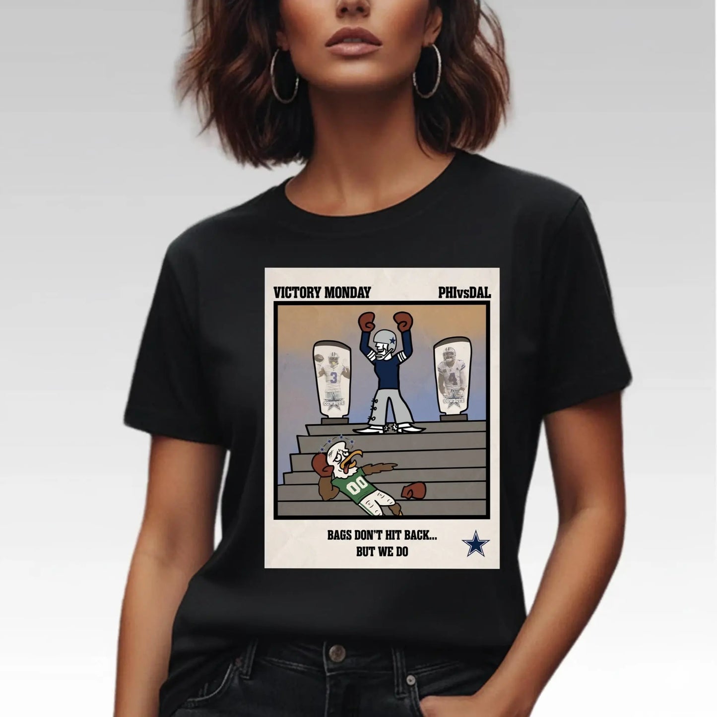 2025 Cowboys Victory Monday PHI vs DAL Bags Don't Hit Back But We Do Shirt - Bigfirefashion