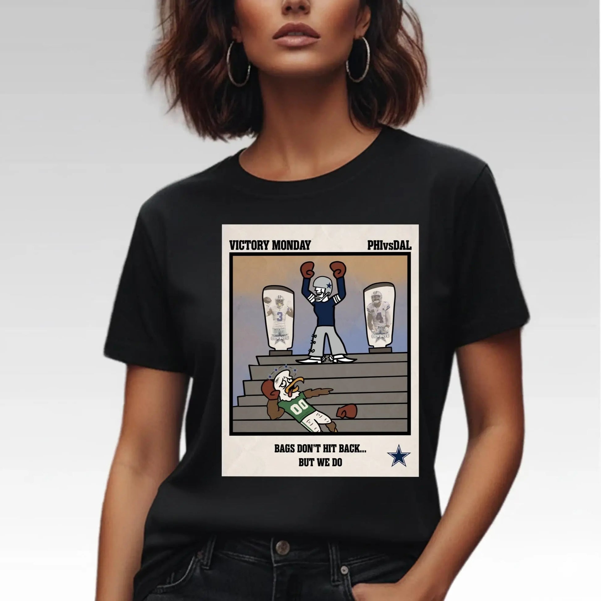 2025 Cowboys Victory Monday PHI vs DAL Bags Don't Hit Back But We Do Shirt - Bigfirefashion