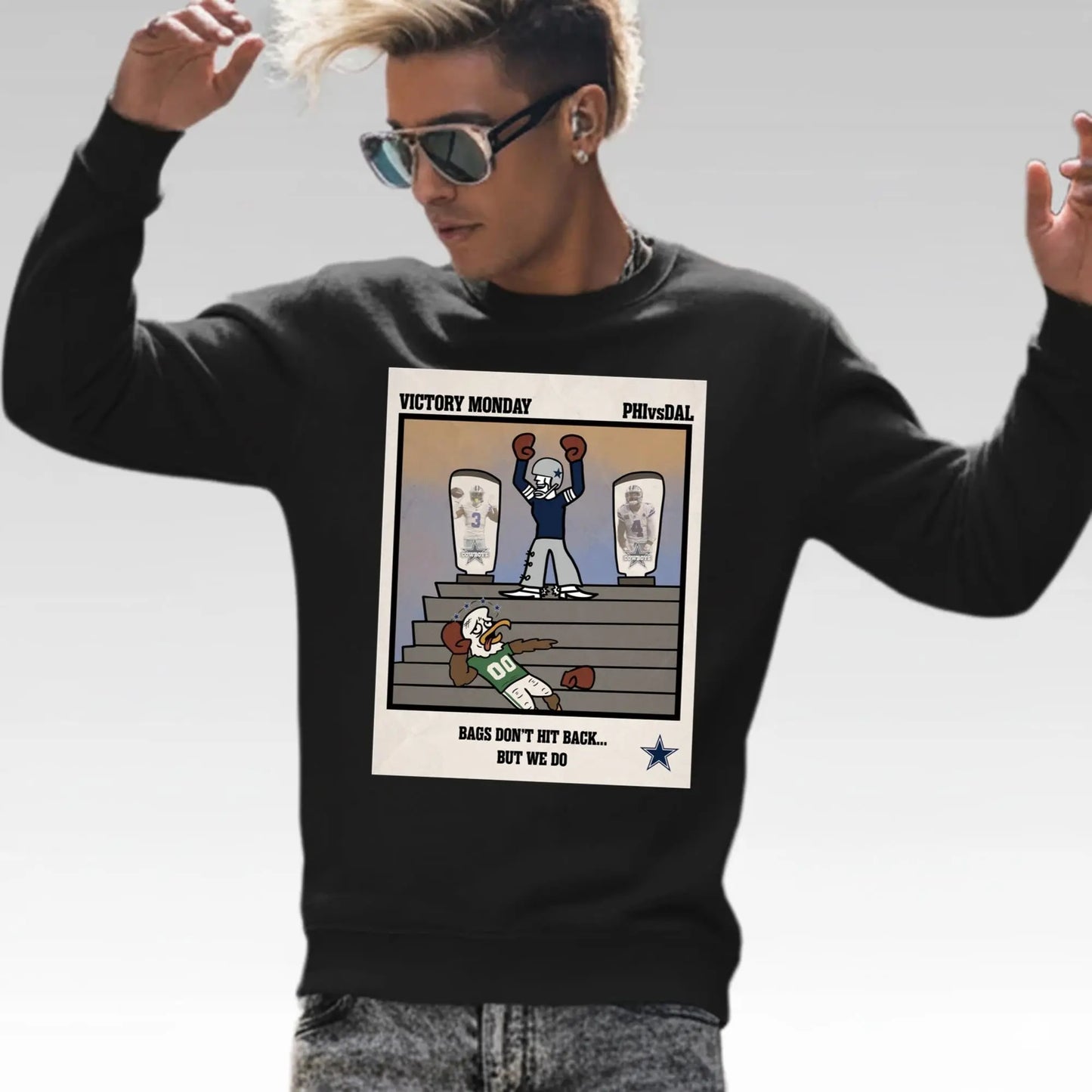 2025 Cowboys Victory Monday PHI vs DAL Bags Don't Hit Back But We Do Shirt - Bigfirefashion