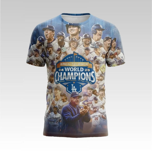 2025 Dodgers 2024 World Series Champions Shirt - Bigfirefashion