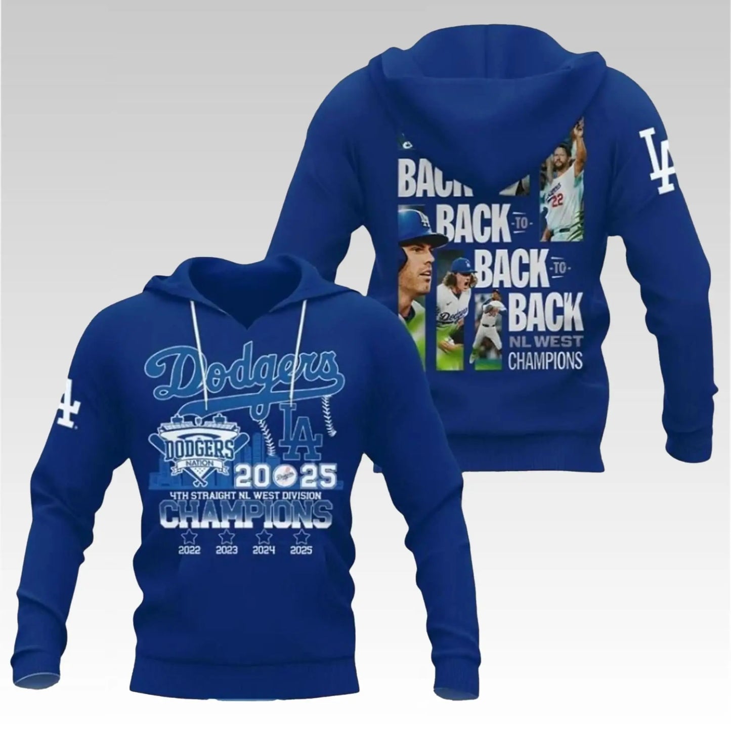 2025 Dodgers 4Th Straight NL West Division Champions Shirt - Bigfirefashion