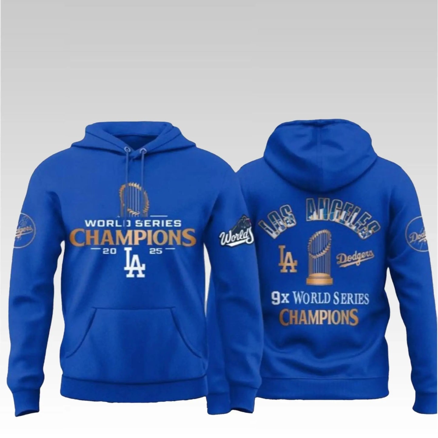 2025 Dodgers 9X World Series Champions Hoodie - Bigfirefashion
