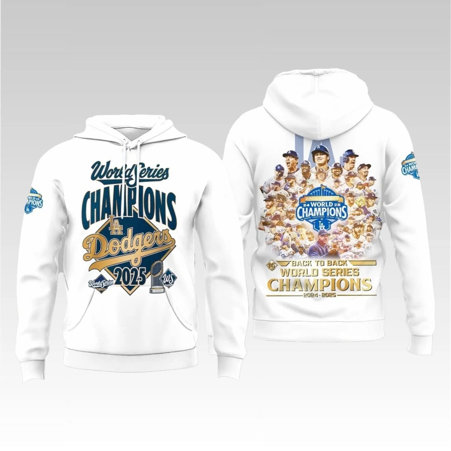 2025 Dodgers Back To Back World Series Champions Hoodie - Bigfirefashion