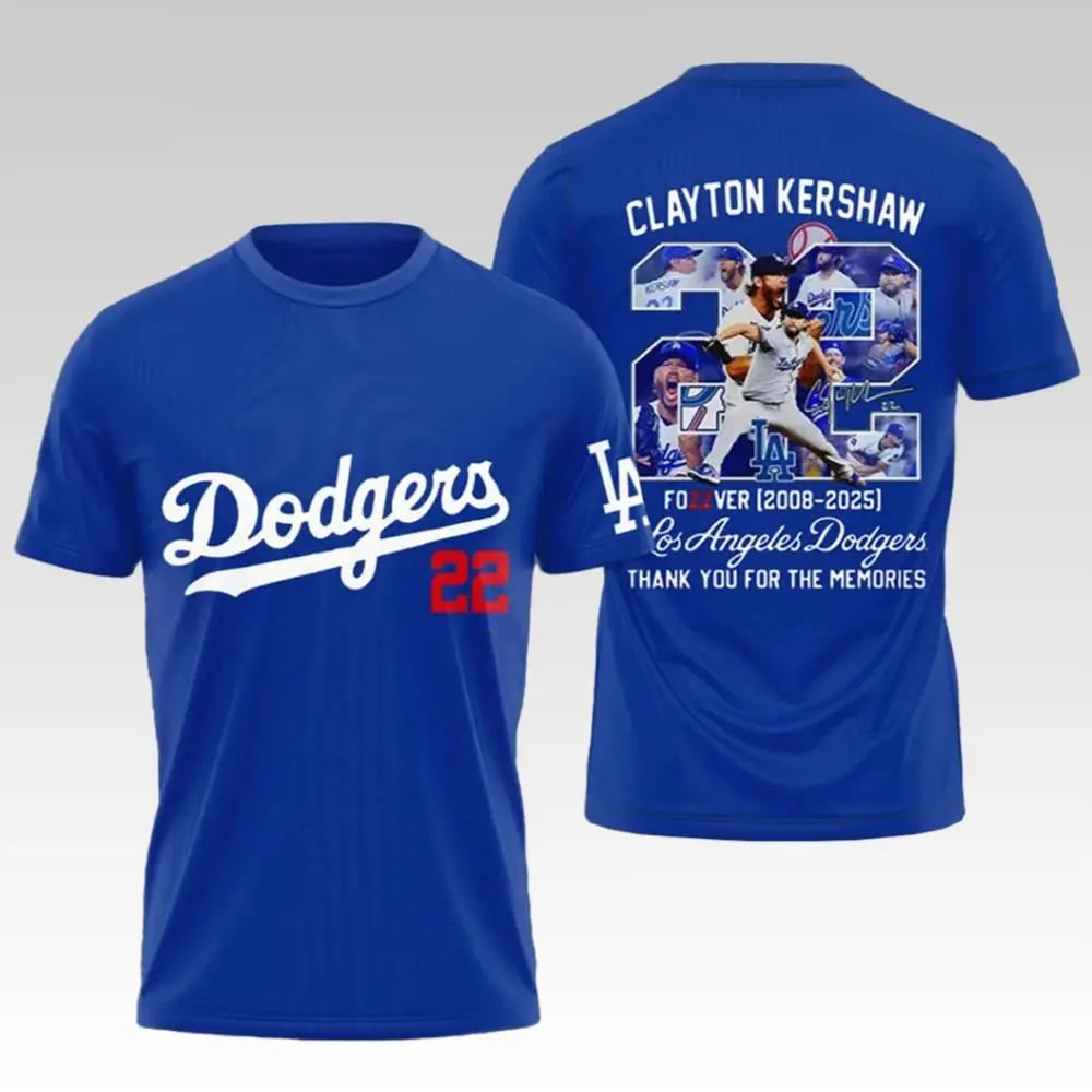 2025 Dodgers Clayton Kershaw Shirt - Bigfirefashion