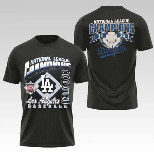 2025 Dodgers National League Champions Shirt - Bigfirefashion