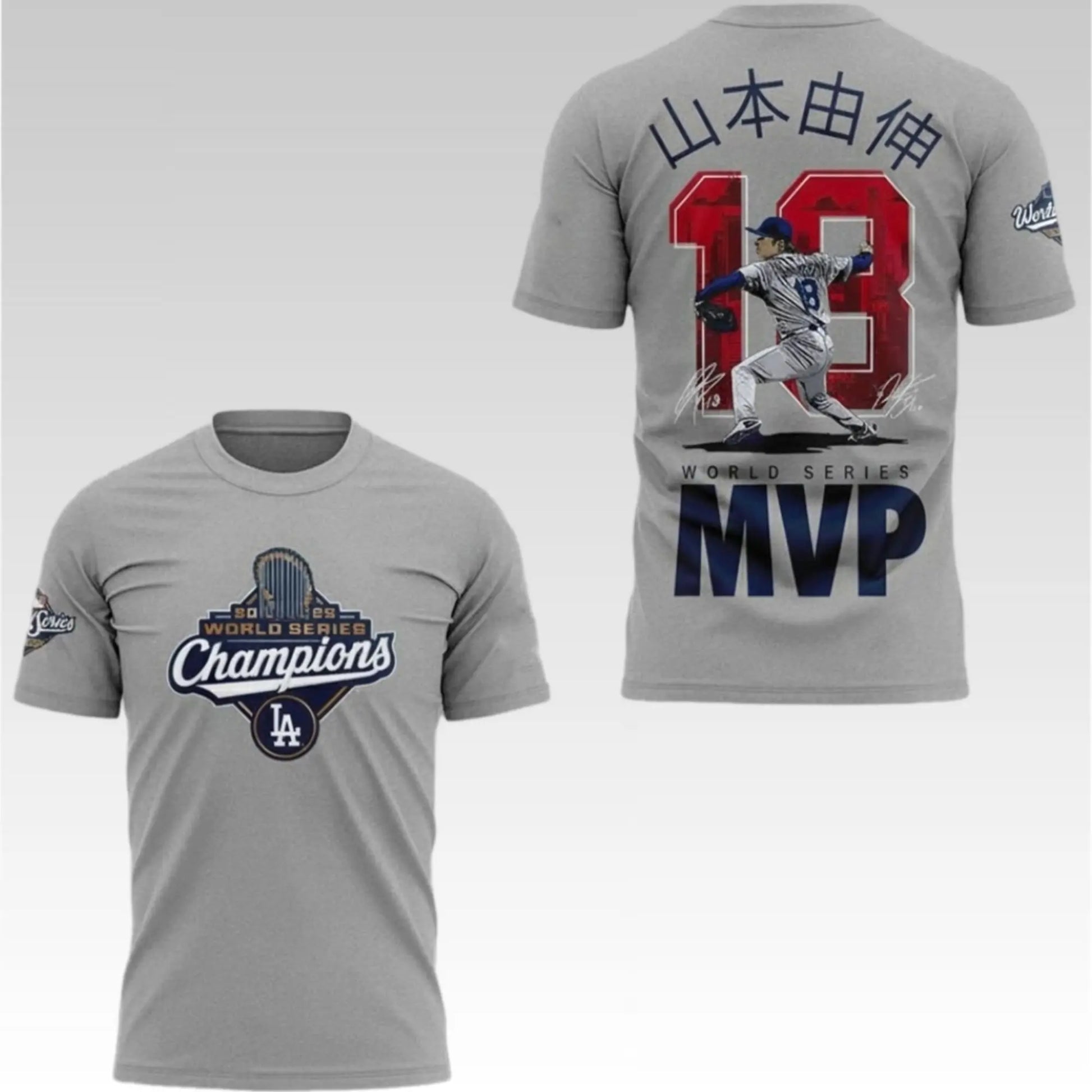 2025 Dodgers Yamamoto MVP World Series Champions Shirt - Bigfirefashion