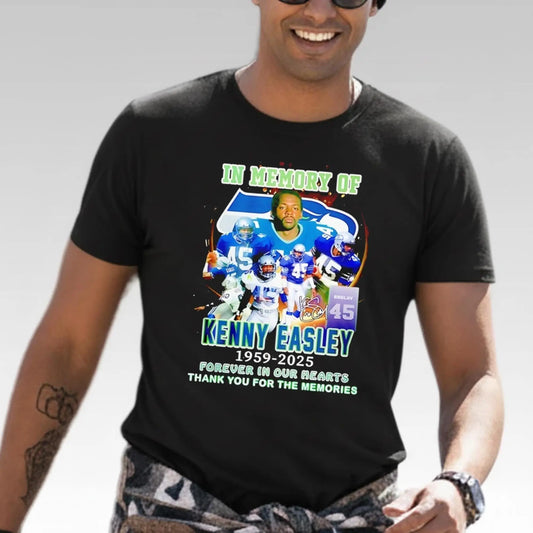 2025 In Memory Of Kenny Easley Seattle Seahawks Shirt - Bigfirefashion