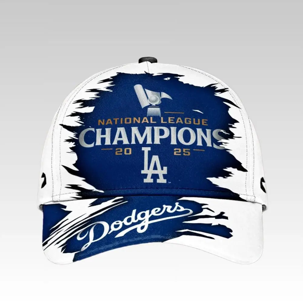 2025 LA Dodgers National League Champions Cap - Bigfirefashion