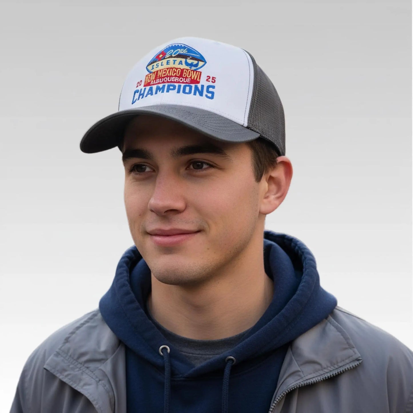 2025 Mean Green Islate New Mexico Bowl Albuquerque Champions Hat Bigfirefashion