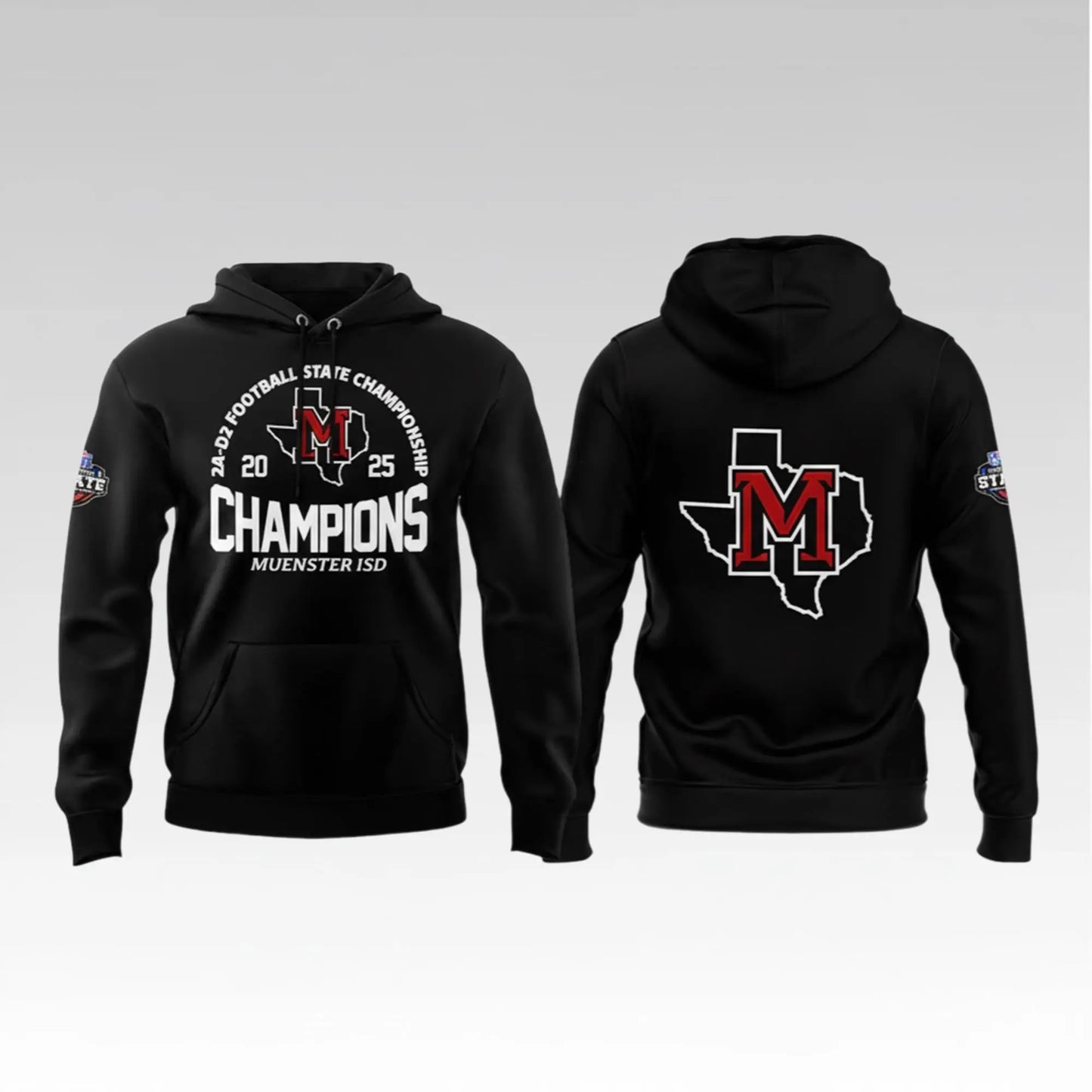 2025 Muenster ISD Champions Football State Championship Hoodie