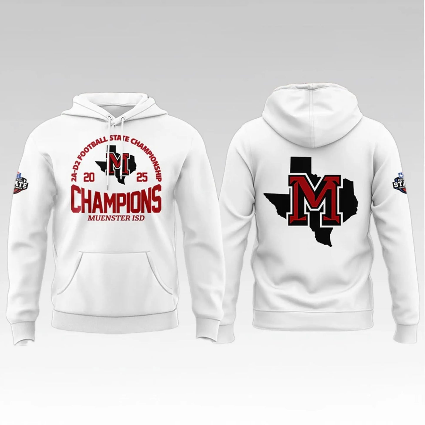 2025 Muenster ISD Champions Football State Championship Hoodie
