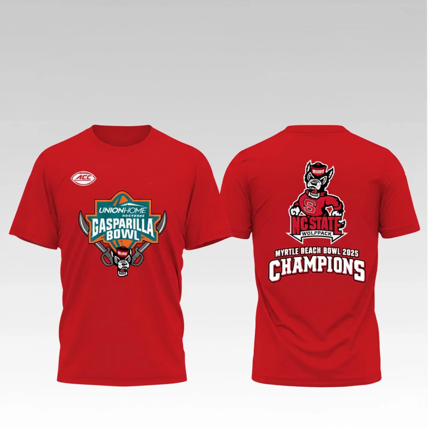 2025 NC State Wolfpack Gasparilla Bowl Myrtle Beach Bowl Champions Shirt