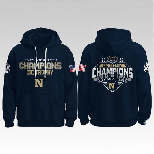 2025 Navy Midshipmen CIC Champions Hoodie