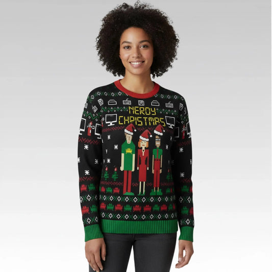 2025 Nerdy Christmas The IT Crowd Ugly Sweater - Bigfirefashion
