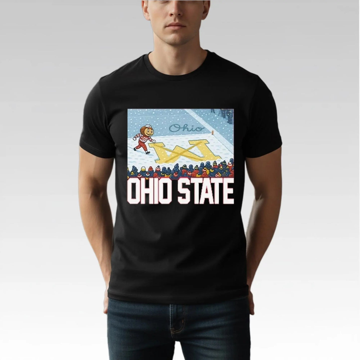 2025 Ohio Vs Michigan Rivalry Script Ohio On Big M Shirt Bigfirefashion