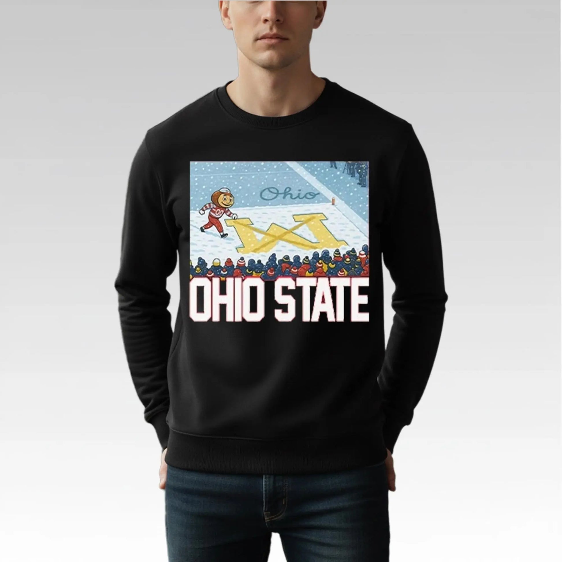 2025 Ohio Vs Michigan Rivalry Script Ohio On Big M Shirt Bigfirefashion