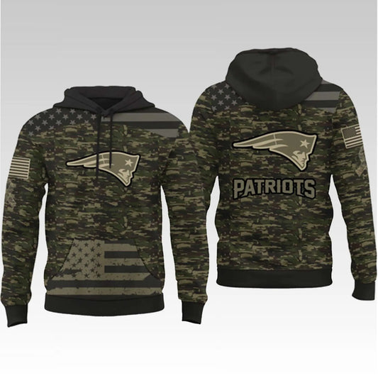2025 Patriots Salute To Service Camo Hoodie - Bigfirefashion