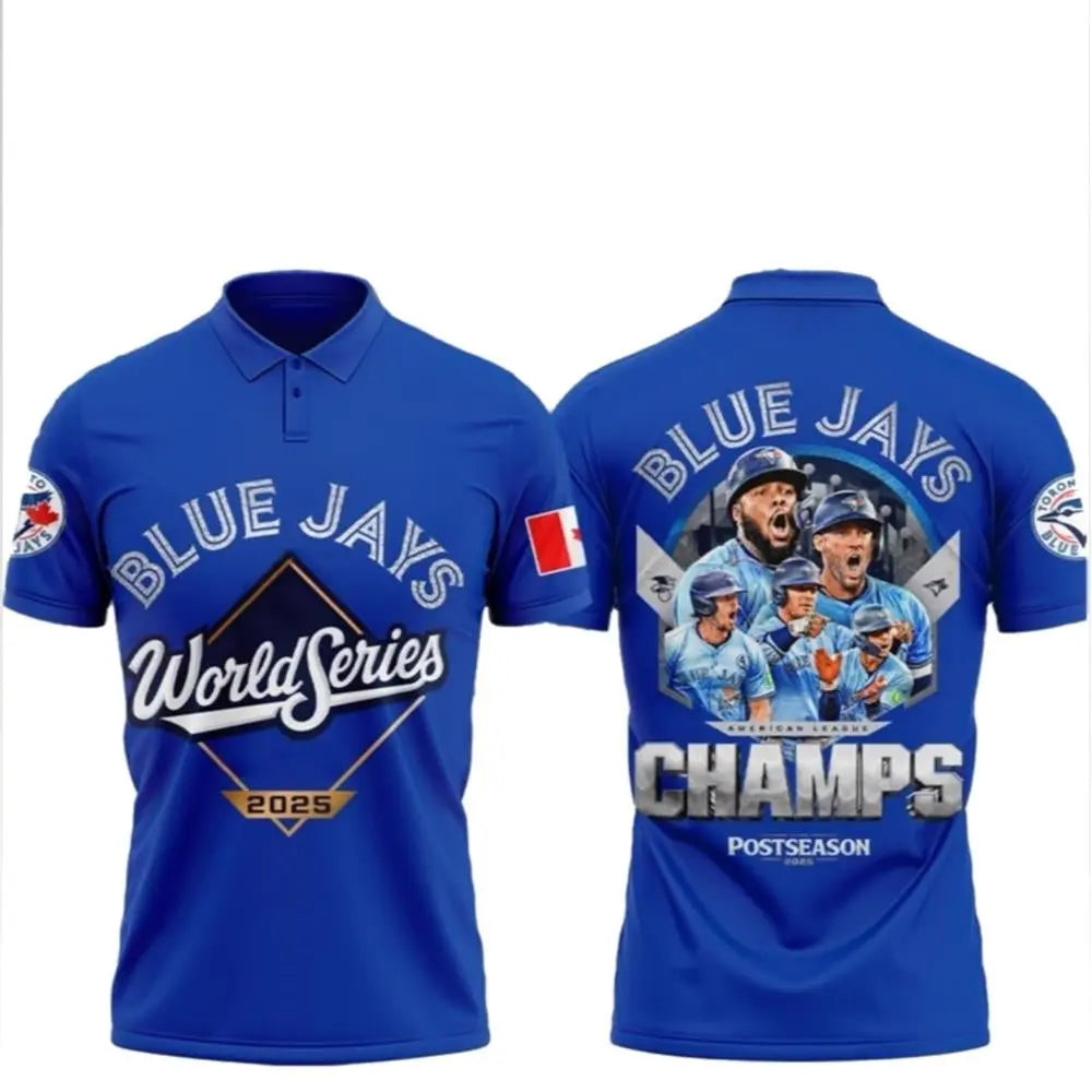 2025 Blue Jays World Series Champs Polo Shirt - Bigfirefashion