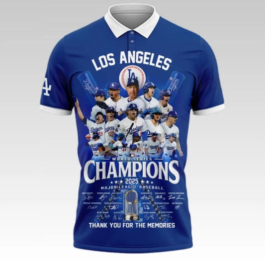2025 LA Dodgers World Series Champions Polo Shirt - Bigfirefashion