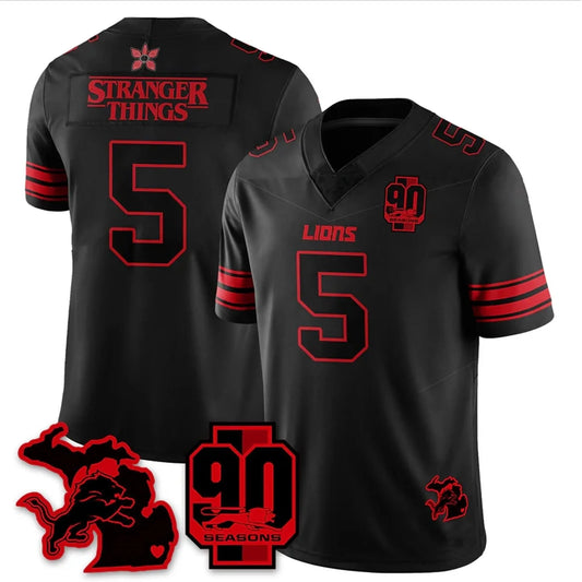 2026 Lions Stranger Things 90 Seasons Jersey Bigfirefashion
