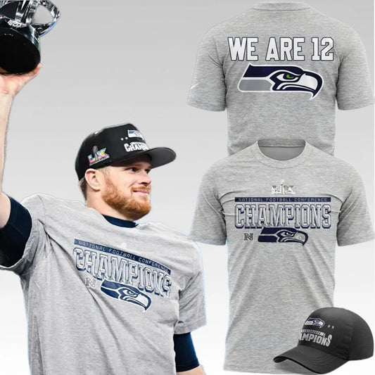 2026 Seahawks NFC Champions We Are 12 SB Shirt Hat