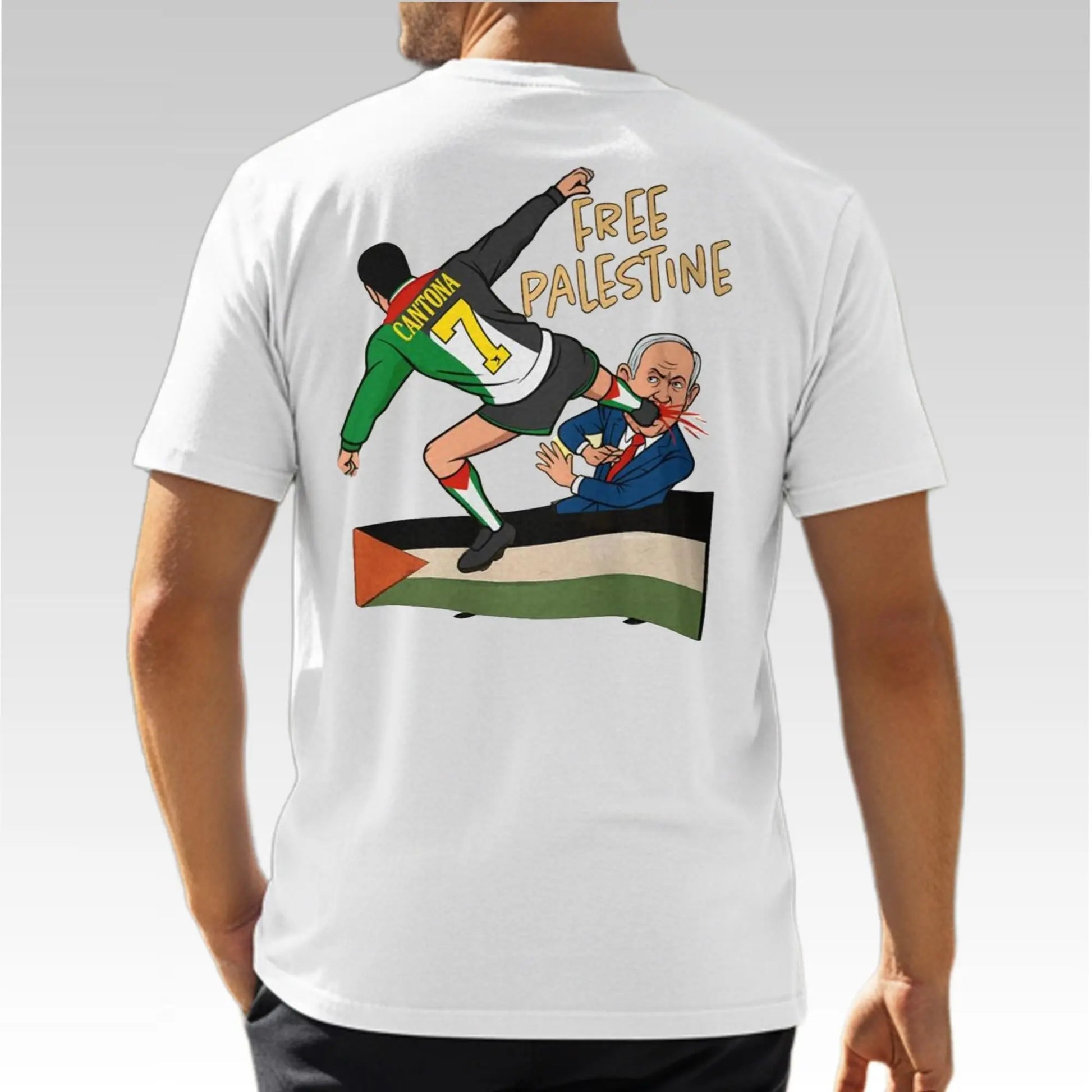 Cantona Give Netanyahu The Boot Free Palestine Shirt - Bigfirefashion