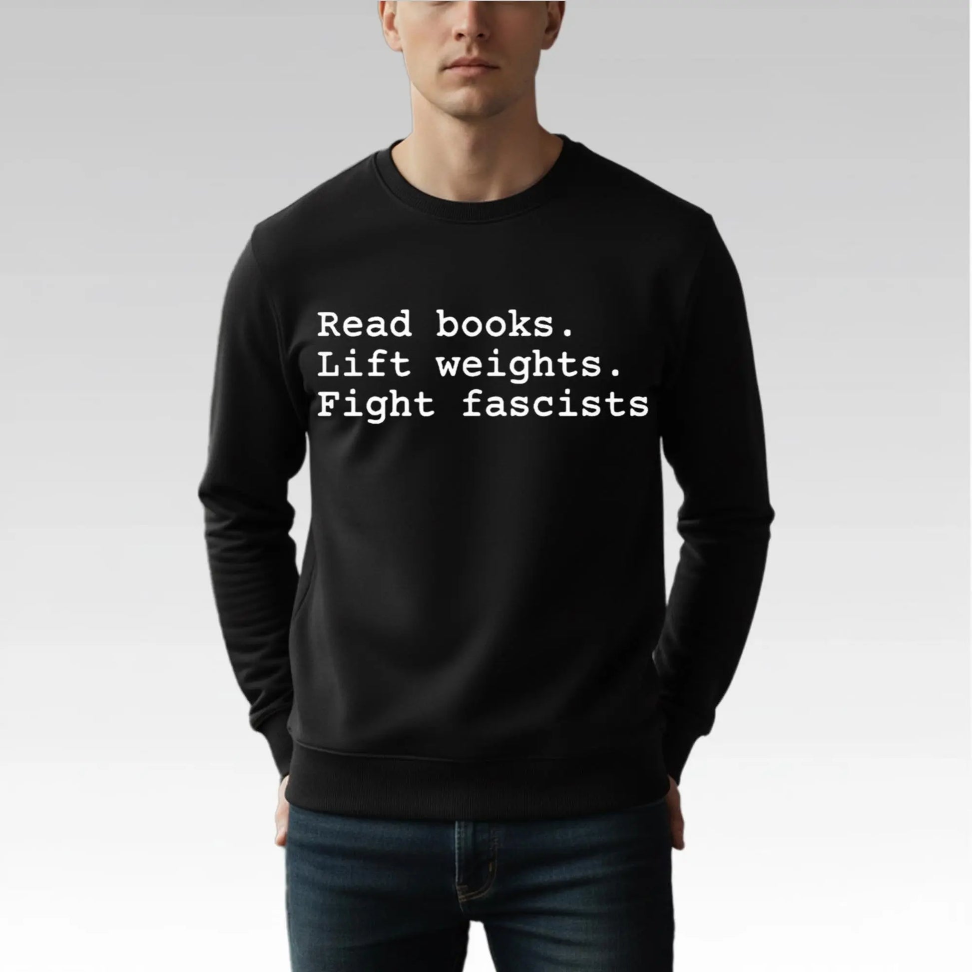 Dustin Pace Read Books Lift Weights Fight Fascists Shirt Bigfirefashion