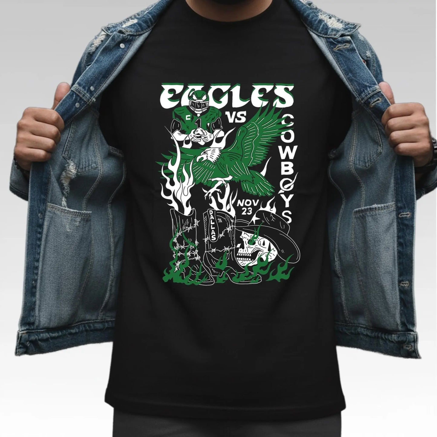 Eagles Showdown In Dallas Shirt 2025 - Bigfirefashion