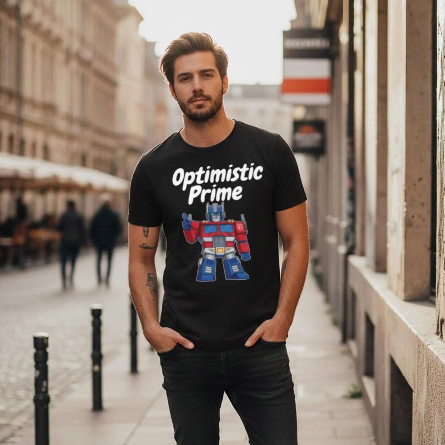 Elon Musk Optimistic Prime Shirt