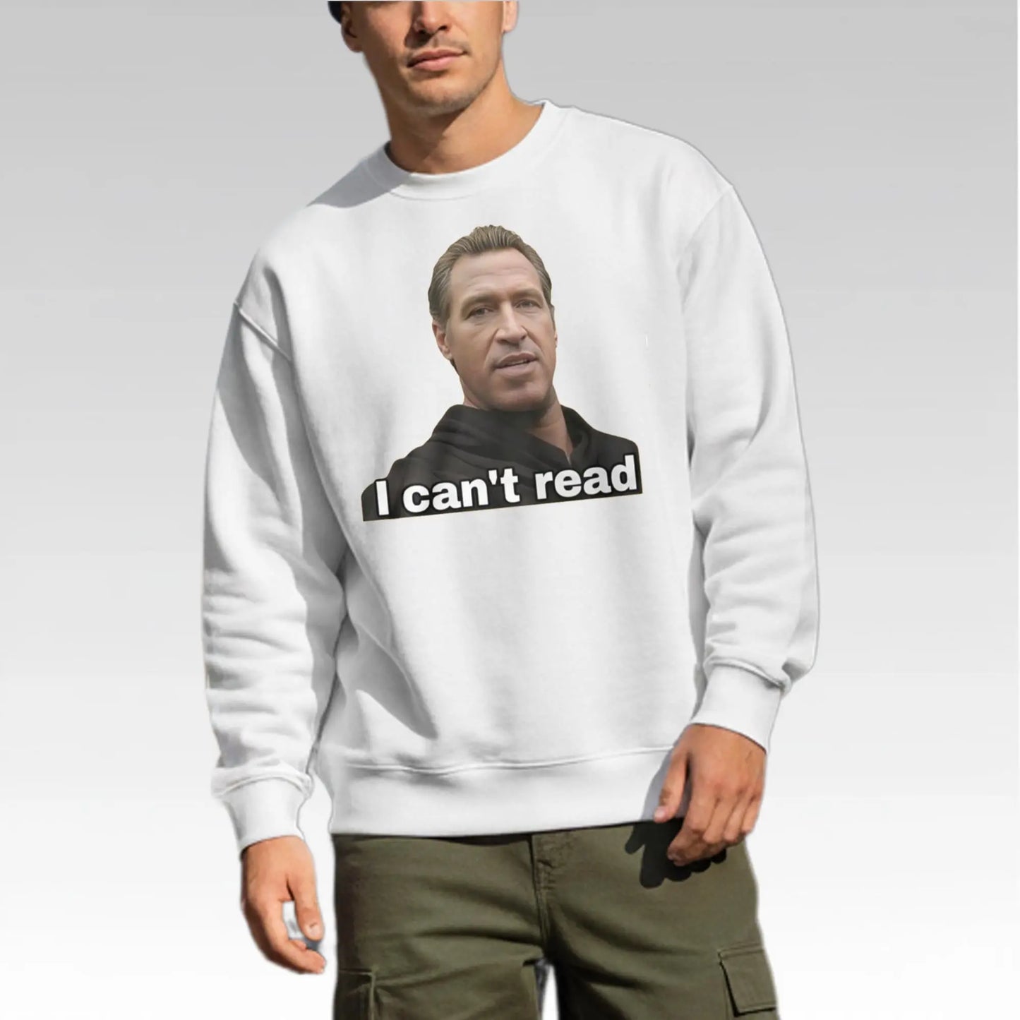 Gavin Newsom I Can't Read Shirt