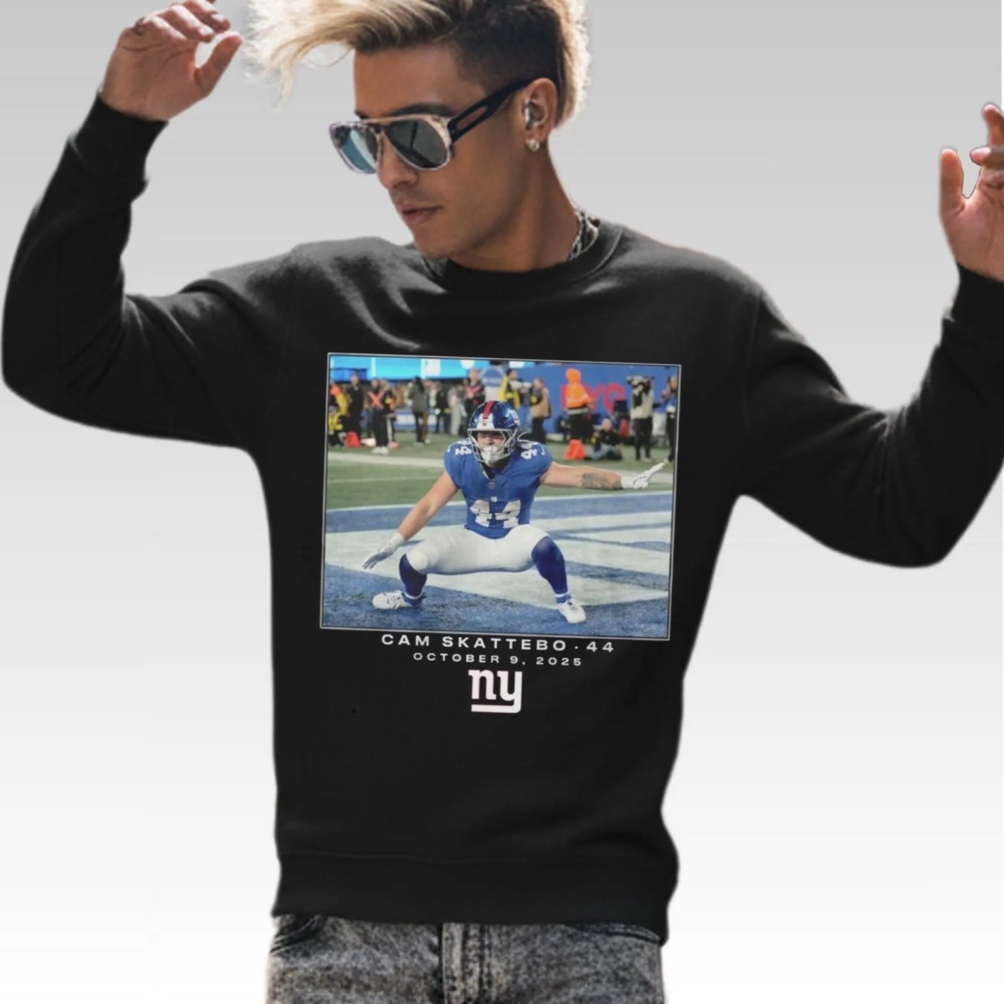 Giants John Michael Schmitz Cam Skattebo 44 Shirt - Bigfirefashion